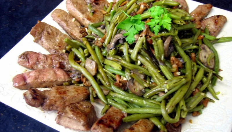 Foie de veau aux haricots verts
