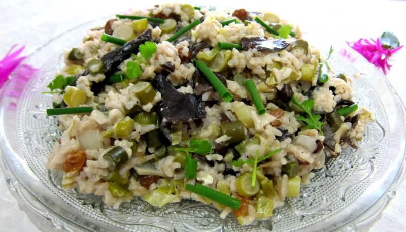Risotto aux champignons noirs et mascarpone
