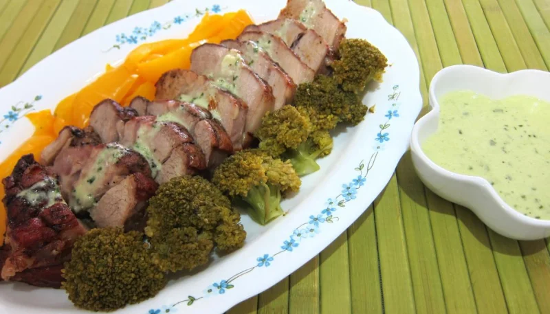 Quasi de veau à la crème d'ail