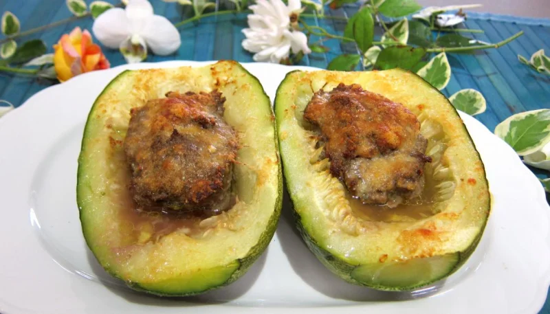 Courgette spaghetti farcie