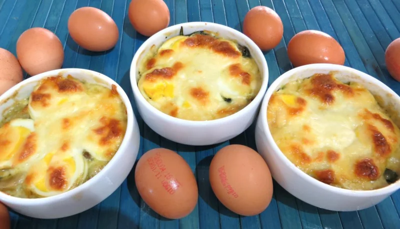 Gratin d'épinards aux oeufs