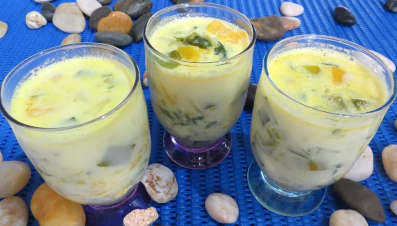 Poireaux lactés à la menthe