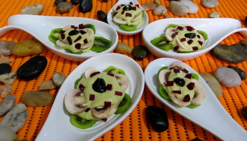 Cuillères aux kiwis en amuse-bouche ou entrée