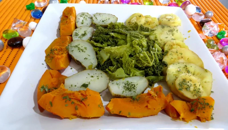 Panais et légumes vapeur