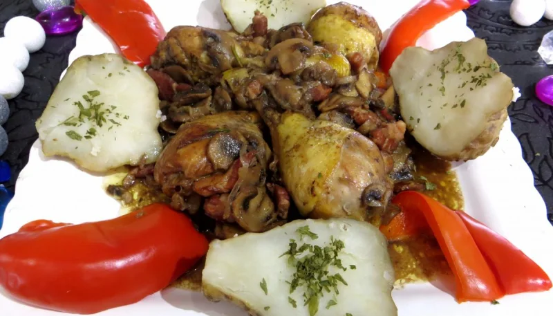 Pilons de poulet à la bourguignonne