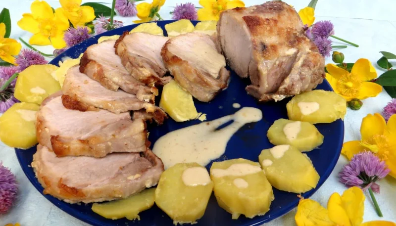 Rôti de porc au lait