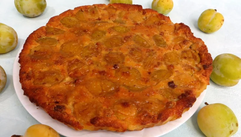 Clafoutis aux prunes jaunes