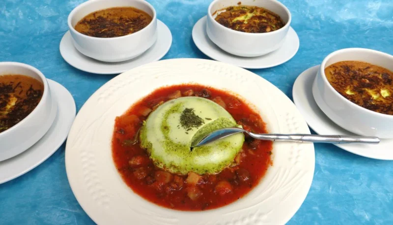 Flans aux épinards et caillaou