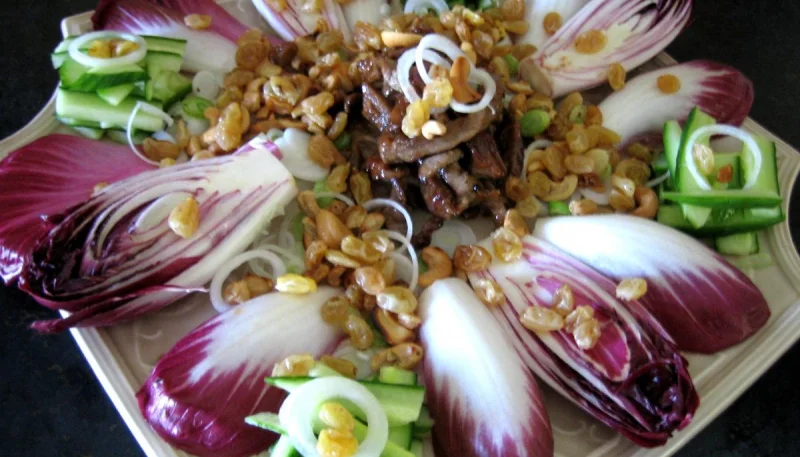 Veau au miel en salade