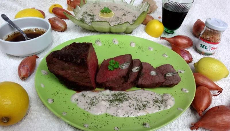Rôti de bison sauce au citron