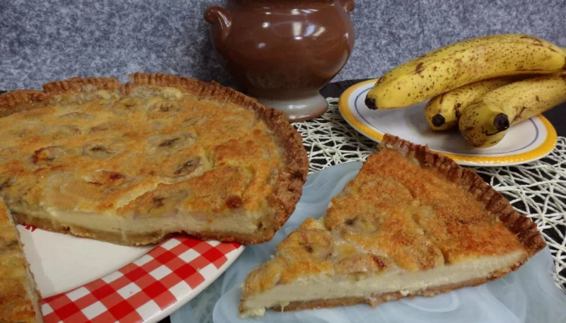 Tarte aux bananes et à la noix de coco