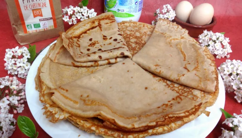 Crêpes à la farine de châtaigne façon Corse