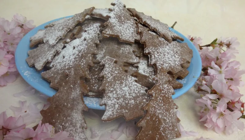 Sapins aux amandes et cacao (sablés)