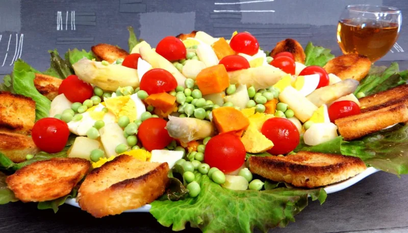 Petits pois en salade