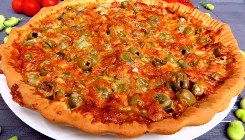 Pizza aux fèves