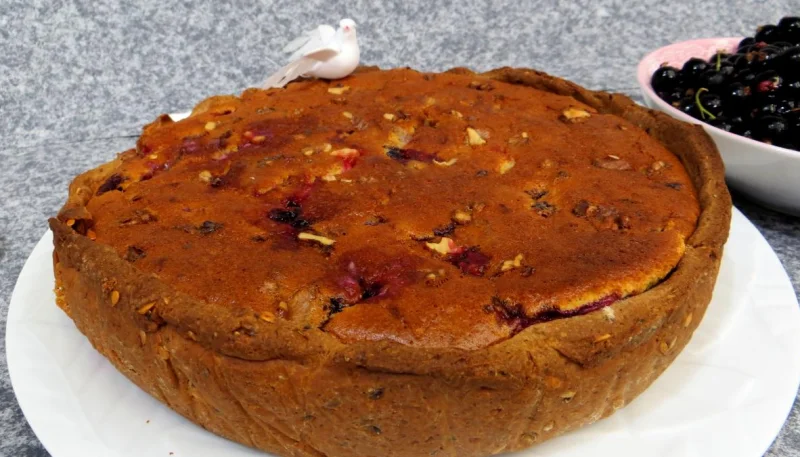 Flan pâtissier au cassis