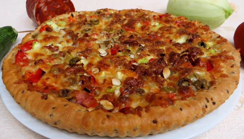 Pizza aux courgettes