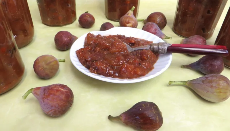 Chutney de figues aux cacahuètes