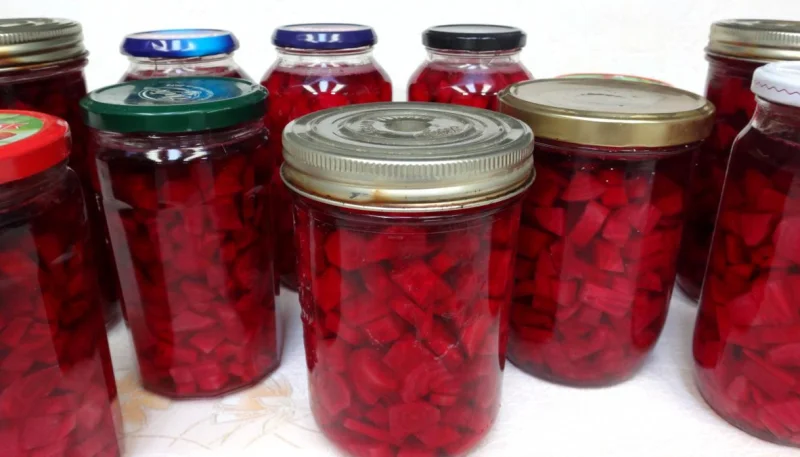 Conserves de betteraves rouges