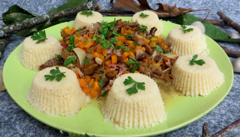 Poêlée de girolles au couscous