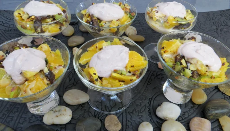 Salade d'oranges aux pruneaux