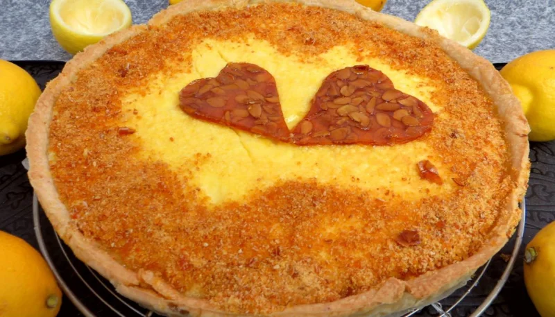 Tarte au citron à la nougatine