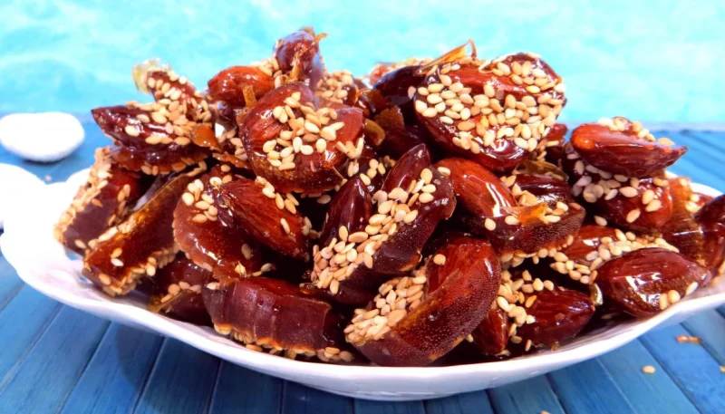 Amandes caramélisées aux graines de sésames