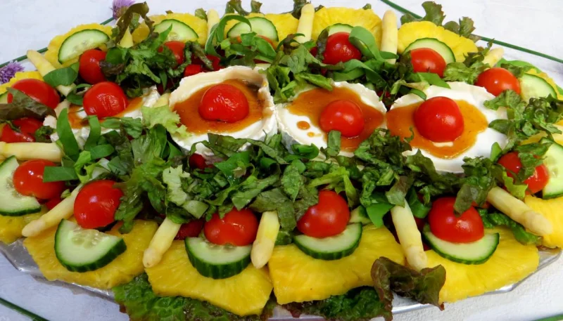 Salade de chèvre au caramel