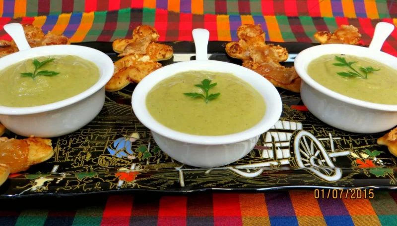 Crème vanillée de haricots verts