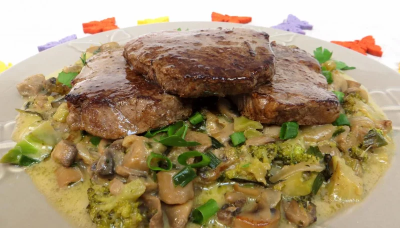 Filets de boeuf aux champignons