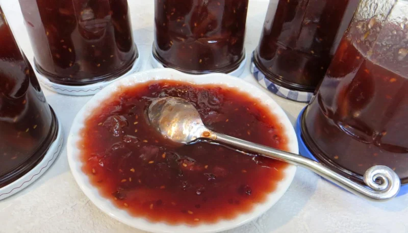 Confiture de pastèque et de fruits congelés
