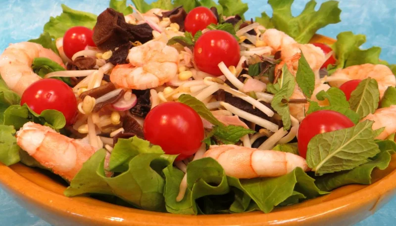 Salade chinoise aux radis roses