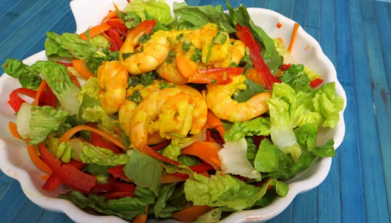 Gambas en salade