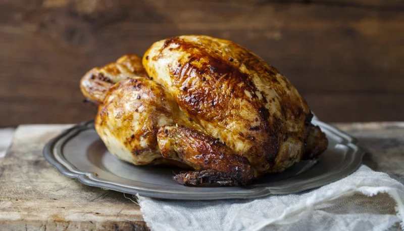 Poulet rôti à l'armagnac