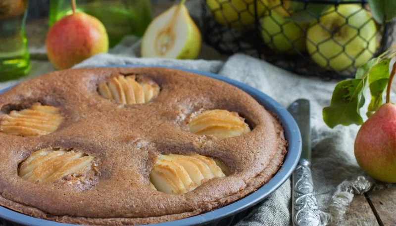 Tarte frangipane poires chocolat