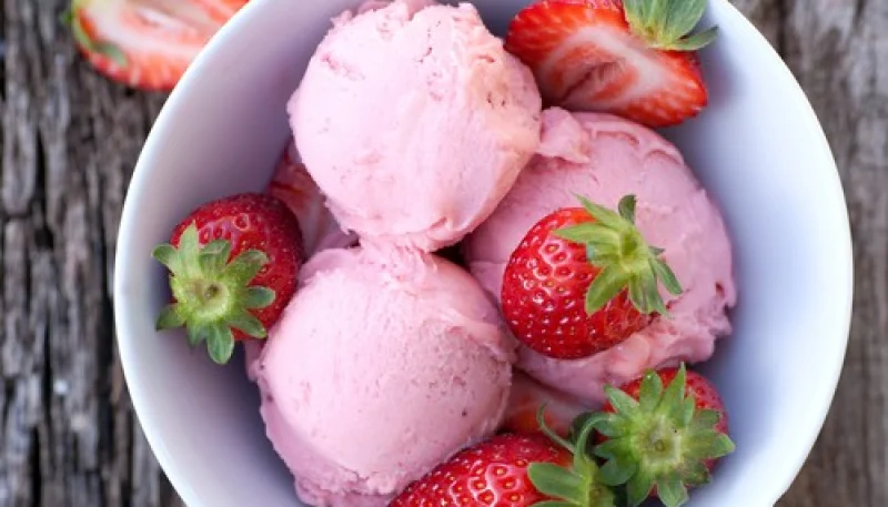 Glace aux fraises