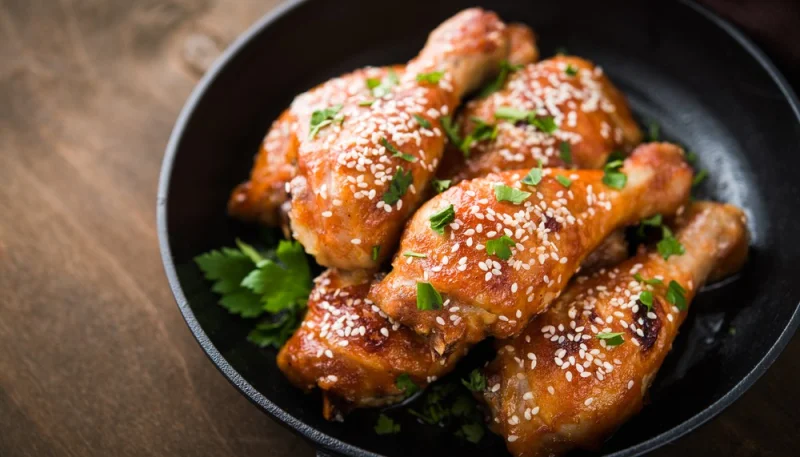 Pilons de poulet aux graines de sésame