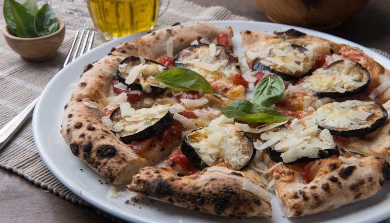 Pizza à l'aubergine