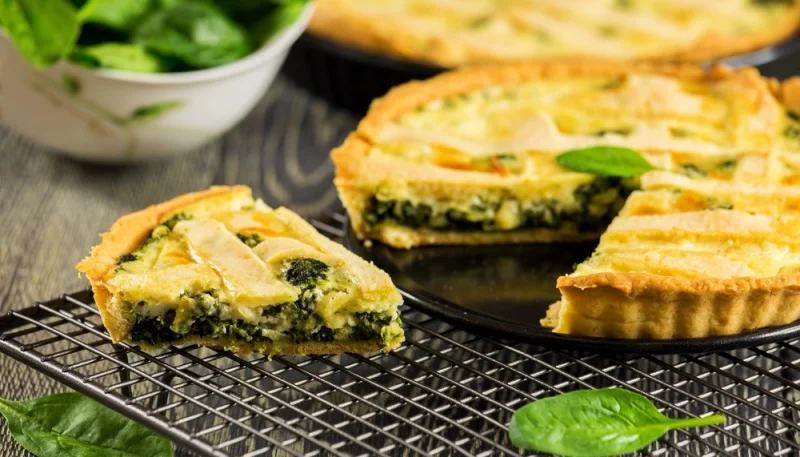 Tarte aux épinards et chèvre frais