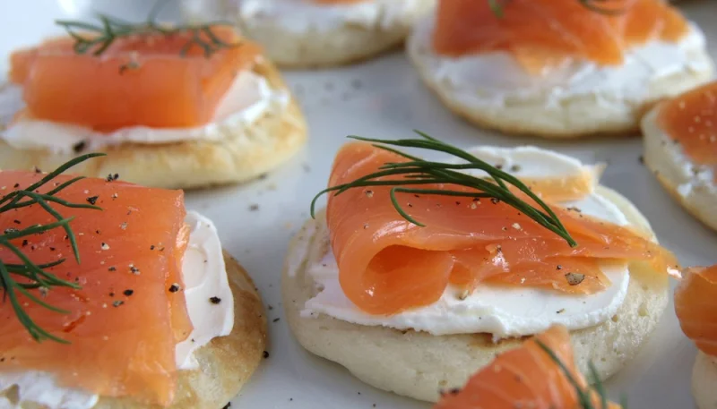 Blinis au saumon fumé