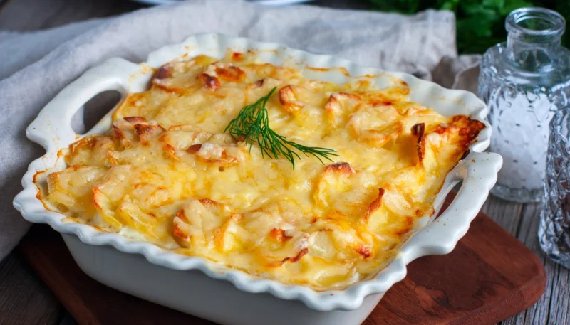 Gratin aux deux saumons