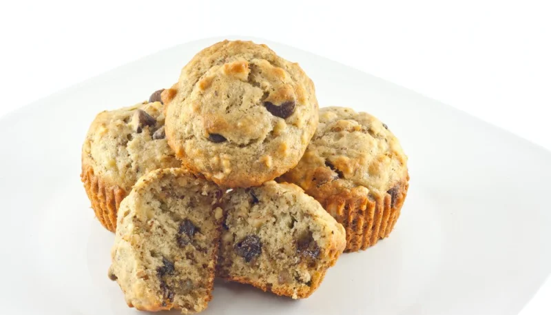 Muffins à la banane et au chocolat