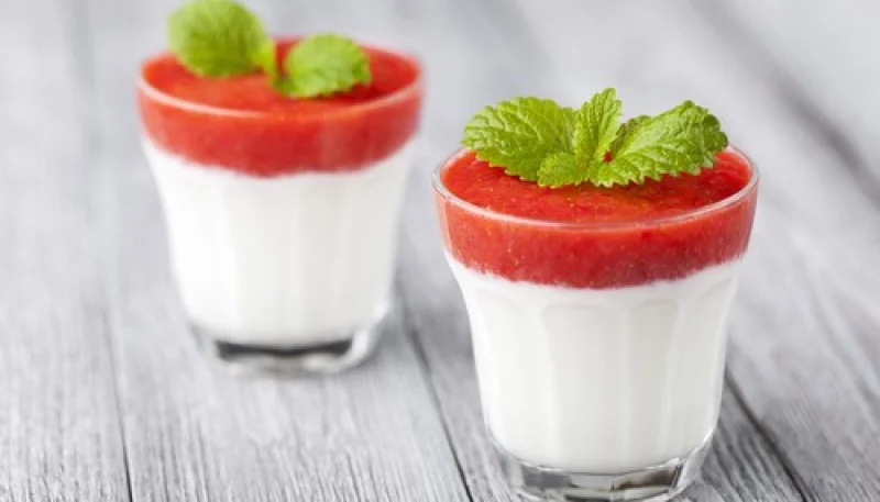 Panna cotta aux fraises