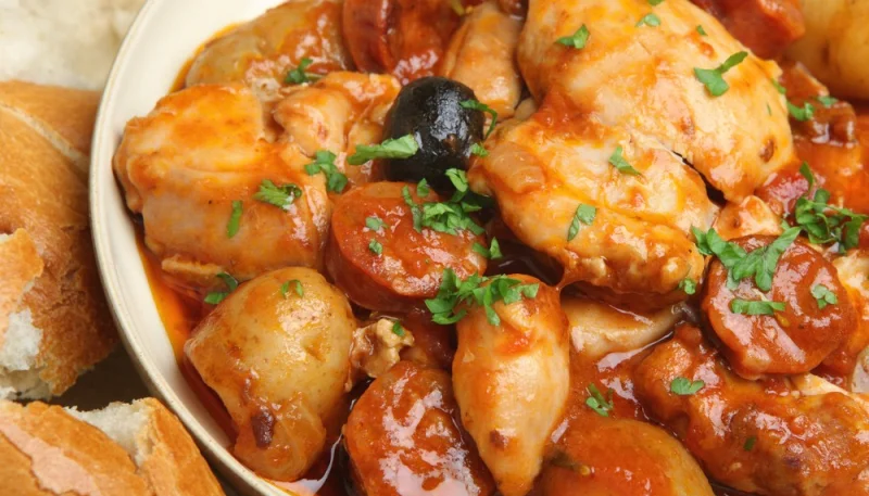 Poulet sauté au chorizo