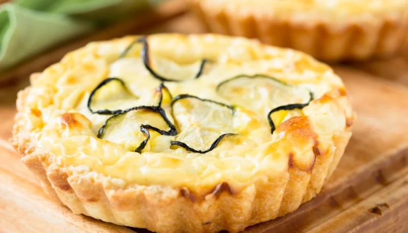 Quiche au chèvre et à la courgette