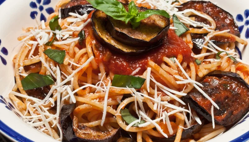 Tagliatelles aux aubergines