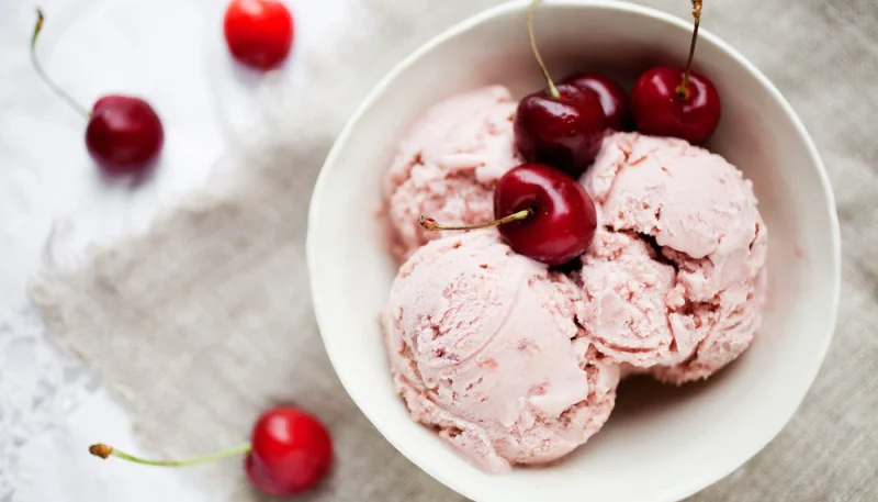 Sorbet à la cerise sans sorbetière