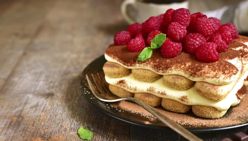 Tiramisu au citron et à la framboise