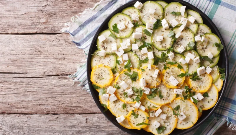 Carpaccio de courgettes à la feta