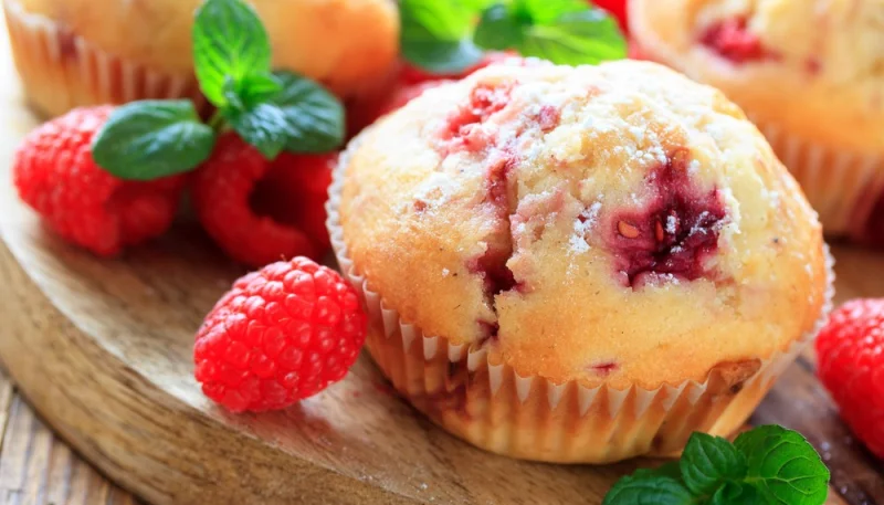 Muffins aux framboises